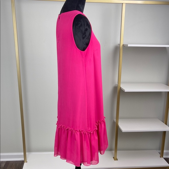 Tommy Hilfiger Sleeveless Pink Ruffle Hem Dress Ladies Size 8 - Picture 5 of 14